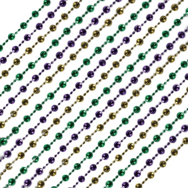 Endgame Round Disco Bead Necklaces Purple Gold  Jade 12PK EN1541877